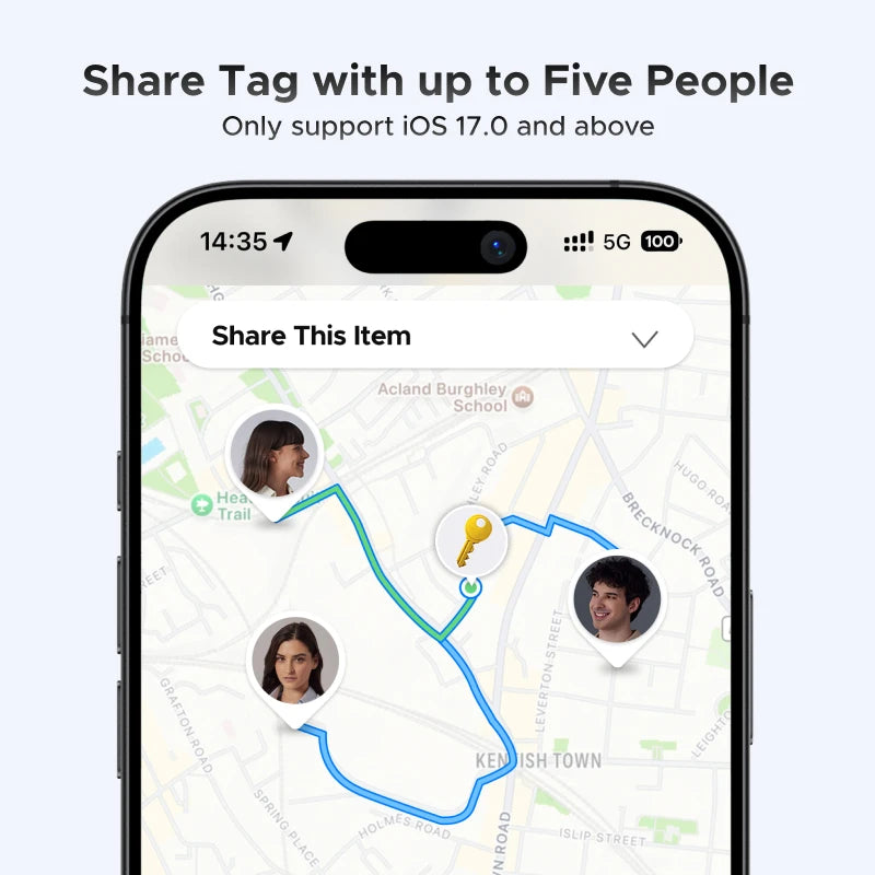 Bluetooth-tracker för iPhone - Kompatibel med Apple Find My (iOS)