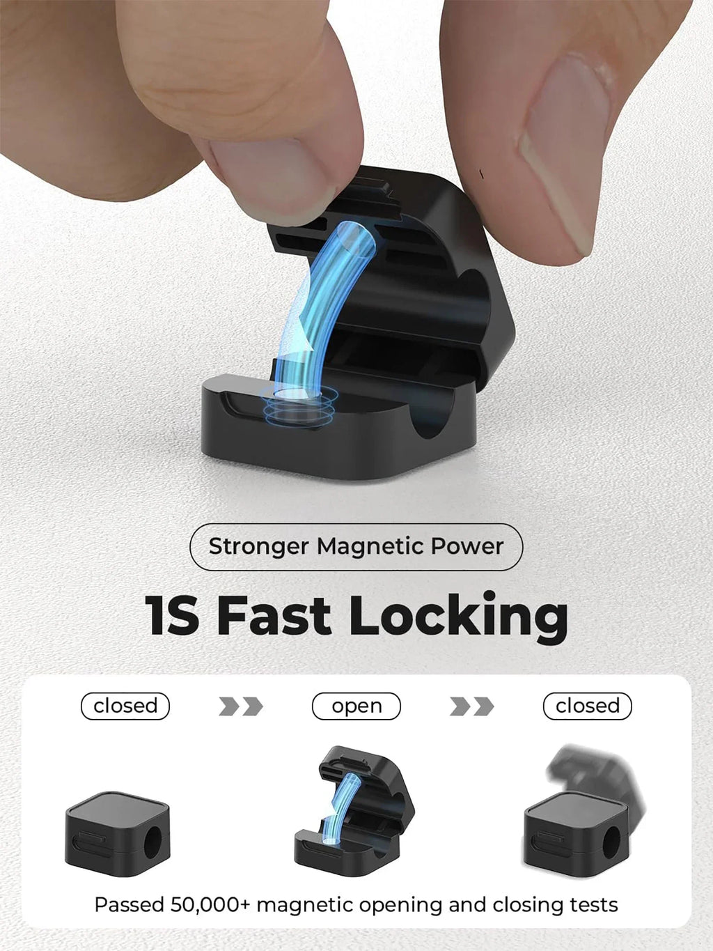 Magnetisk kabelhållare - Slipp trassel hemma, på kontoret & i bilen