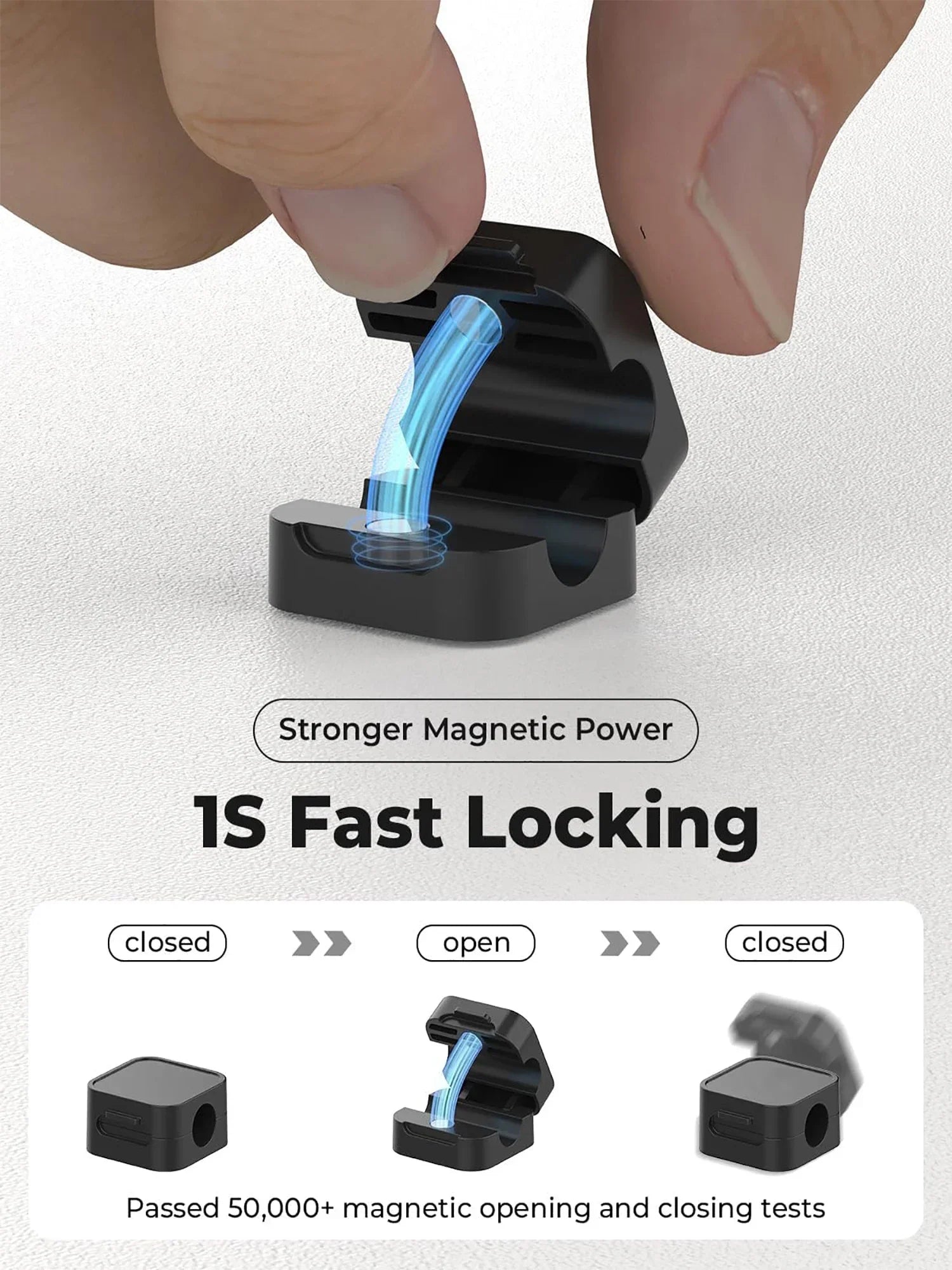 Magnetisk kabelhållare - Slipp trassel hemma, på kontoret & i bilen