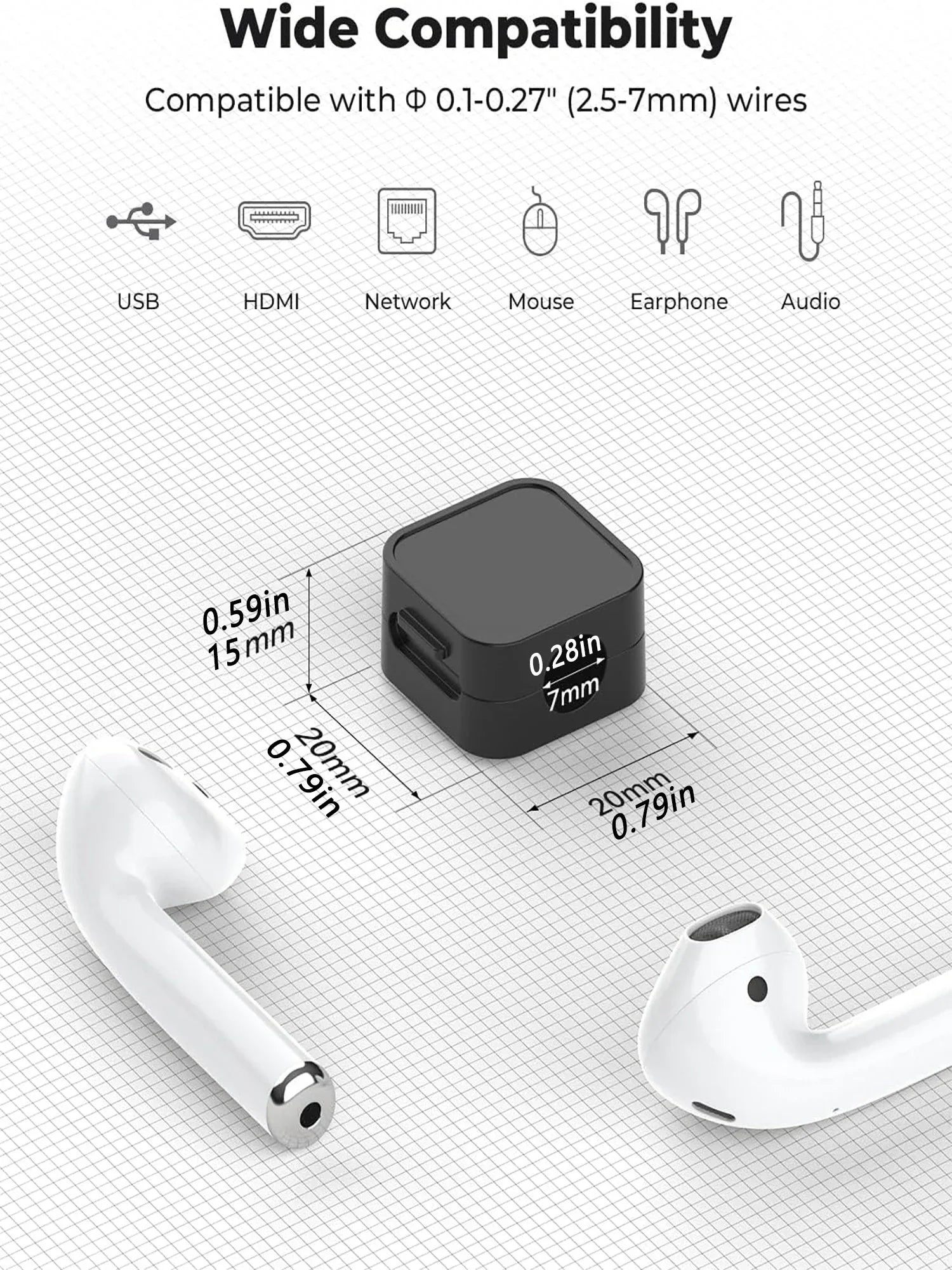 Magnetisk kabelhållare - Slipp trassel hemma, på kontoret & i bilen