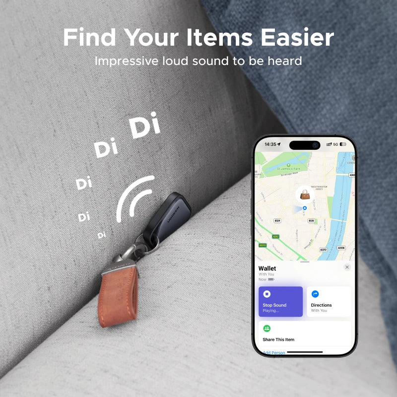 Bluetooth-tracker för iPhone - Kompatibel med Apple Find My (iOS)